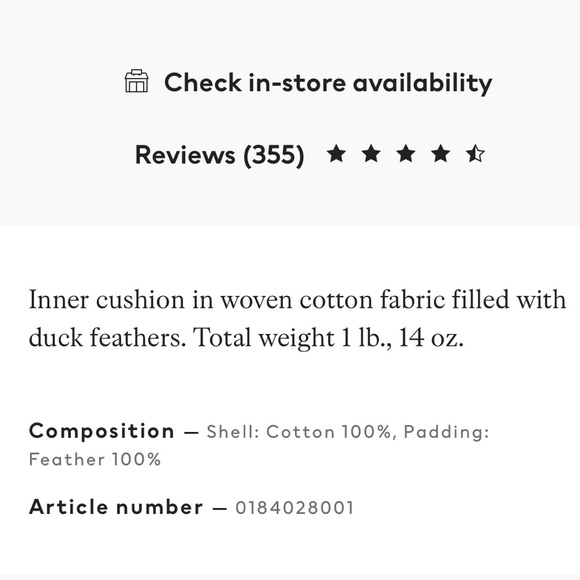 H&M 20 x 20 Charcoal Washed Linen Cushions + Covers - Picture 6 of 8